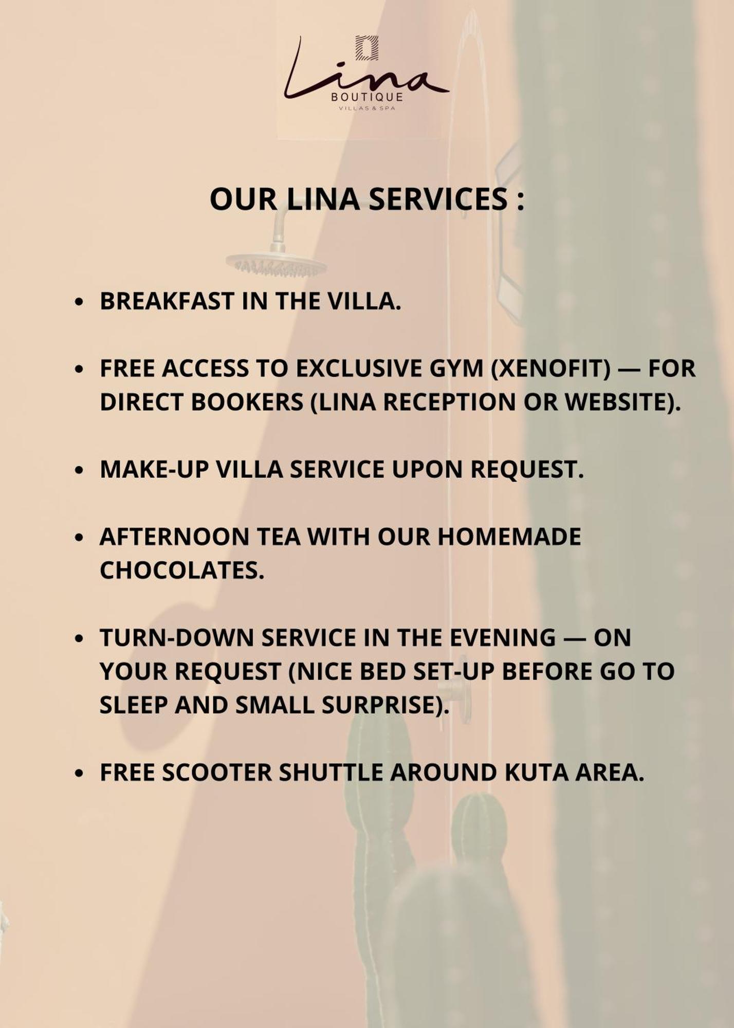 Kuta  Lina Boutique Villas And Spa מראה חיצוני תמונה
